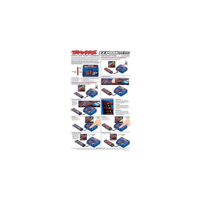 TRX2970GX TRAXXAS CARGADOR EZ-Peak Plus 4A NiMH/LiPo Charger Auto ID - Imagen 2