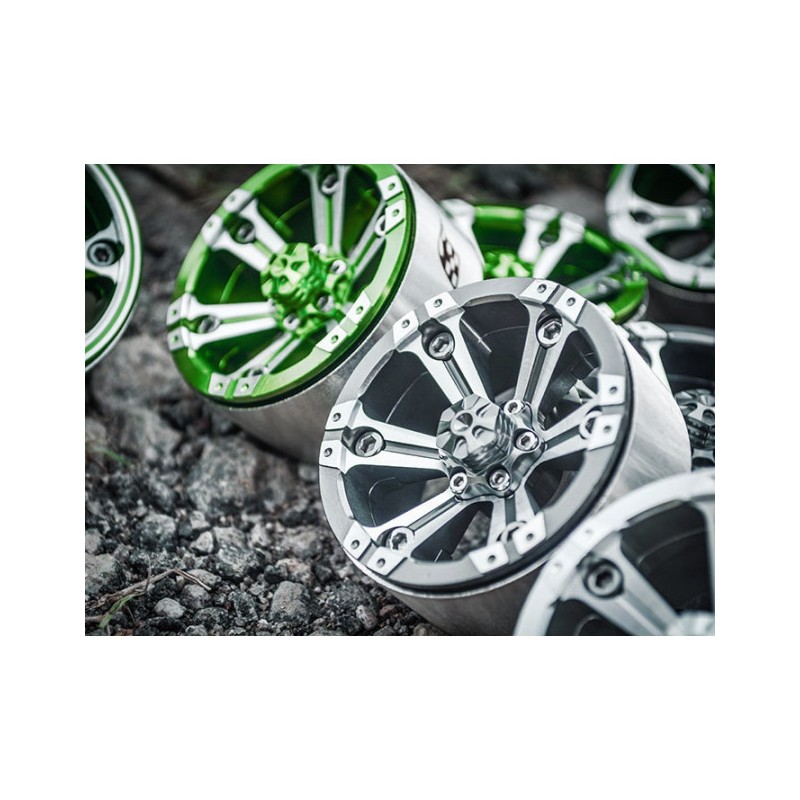 BRW760932ABK Ruedas de aluminio CHROMA™ 1.9 High Mass Beadlock con 6 radios (2) Estilo A Negro [certificado RECON G6 The Fix - Imagen 3