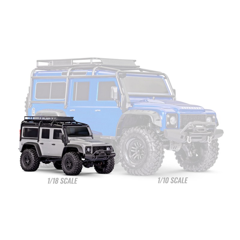 NOVEDAD TRAXXAS LAND ROVER  1/18 TRX-4M Scale and Trail Crawler LAND ROVER DEFENDER GRIS  4WD Electric Truck with TQ TRX97054-1S - Imagen 13