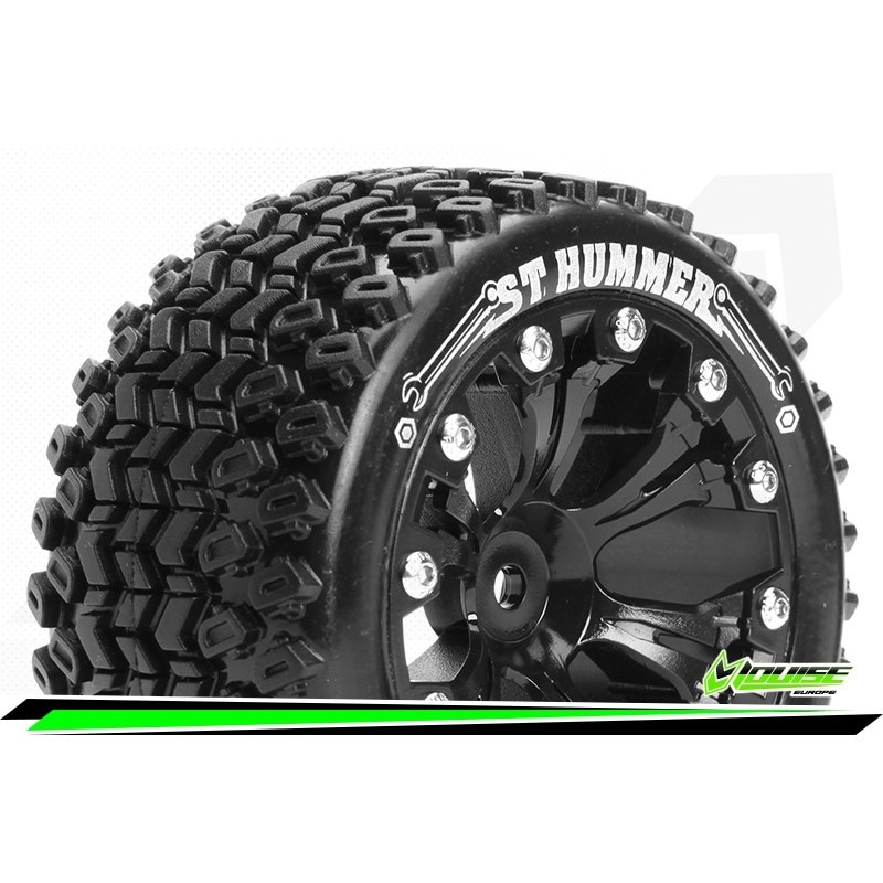 LR-T3209SB ST-HUMMER - 1-10 Stadium Truck Tire Set - Mounted - Sport RCPROGRANADA.COM - Imagen 1