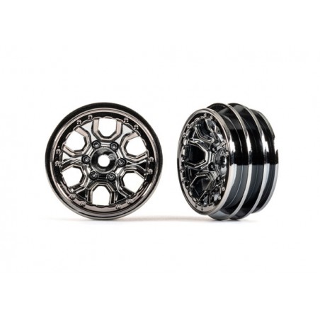 TRX9770-BLKCR Ruedas, 1.0" (cromo negro) (2)TRX-4M 1/18RCPROGRANADA.COM - Imagen 1