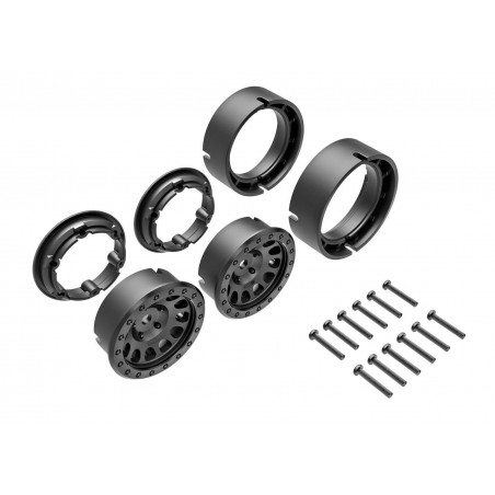 TRX9781 Ruedas, 1.0", Method Race Wheels® 105 Beadlock (negras, beadlock) (2)TRX-4M 1/18RCPROGRANADA.COM - Imagen 1