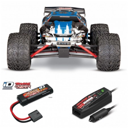 TRAXXAS E-REVO 1/16 VXL 4WD BRUSHLESS 4X4 RTR NEGRO/AZUL(BATERIA Y CARGADOR)RCPROGRANADA.COM - Imagen 1