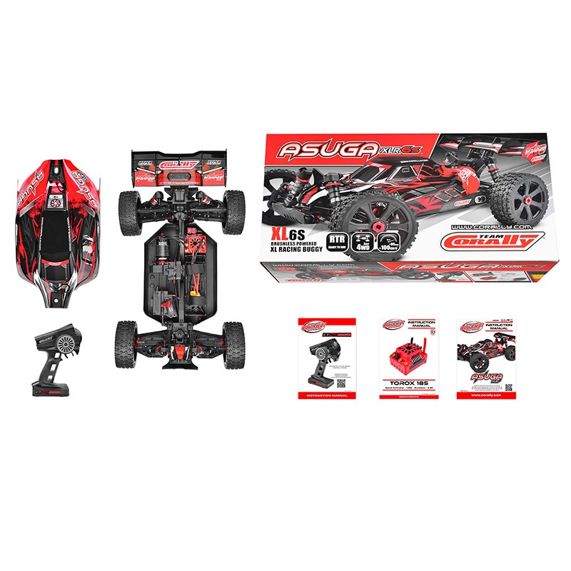 Team Corally ASUGA XLR 6S RTR ROJO Brushless Power 6S 1/8 4WD RCPROGRANADA.COM - Imagen 11