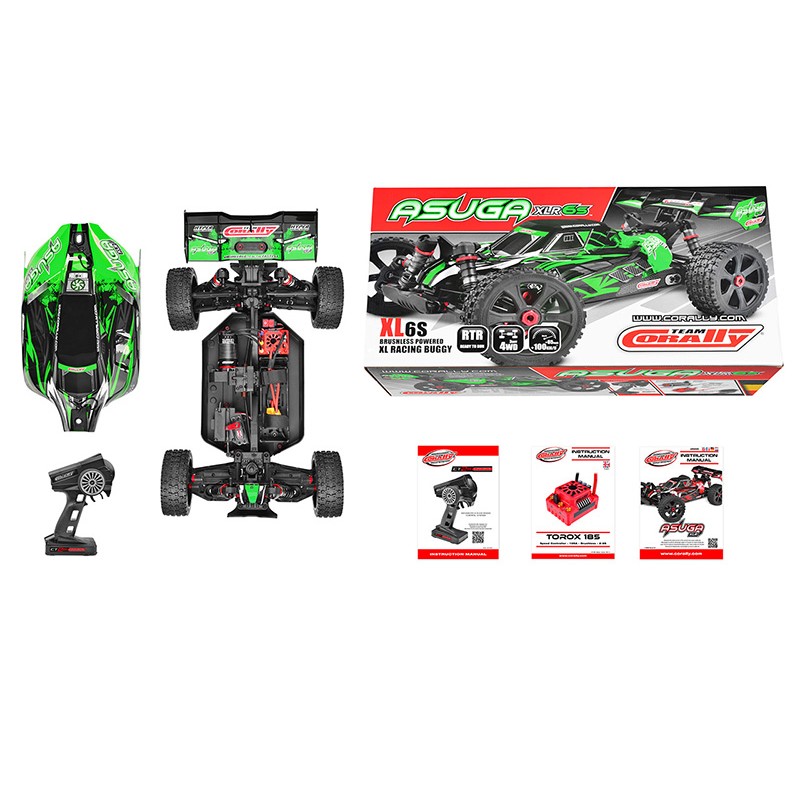 Team Corally ASUGA XLR 6S RTR VERDE Brushless Power 6S 1/8 4WD RCPROGRANADA.COM - Imagen 11