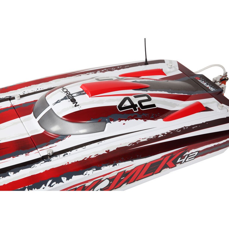 PRO BOAT Blackjack 42" 8S Brushless Catamaran RTR:Blanco/Rojo RCPROGRANADA.COM - Imagen 8