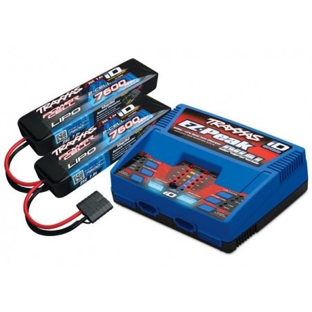 TRX2991GX-C TRAXXAS 4S COMBO (2X 2869X 7.4V LIPO Y 1X 2972GX CARGADOR DÚO - Imagen 1