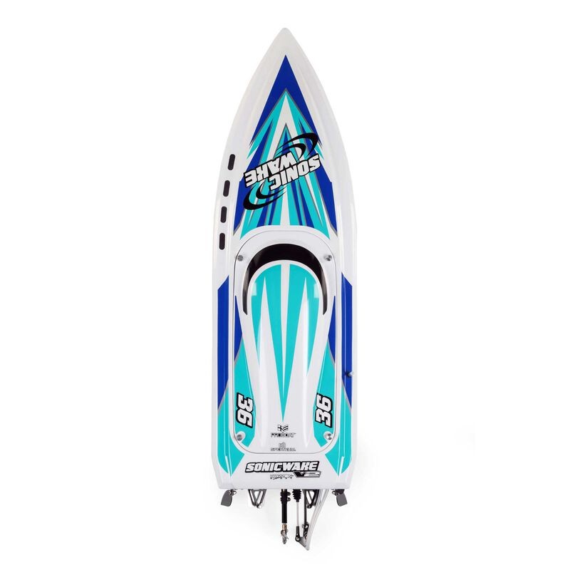 PROBOAT Sonicwake V2 36" autoenderezable sin escobillas Deep-V RTR, blanco - Imagen 12
