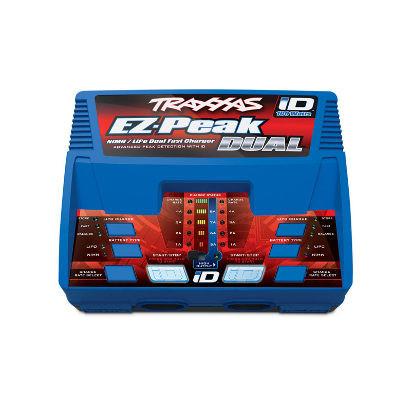 TRX2972GX CARGADOR, EZ-PEAK PLUS, 100 W DUO LIPO/NIMH CON ID AUT BAT EU NUEVA VERSIÓN - Imagen 1