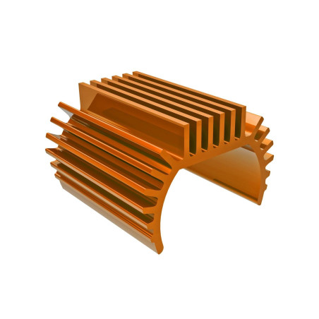 TRX9793-ORG Disipador de calor, motor Titan 87T (aluminio 6061-T6, anodizado NARANJA) - Imagen 1