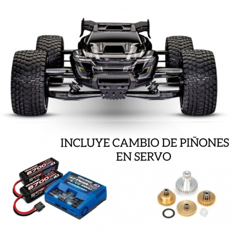 OFERTA TRAXXAS XRT 8S 1/5 BRUSHLESS,NEGRO+COMBO TRAXXAS 6700 4S DUAL+CAMBIO DE PIÑONES EN SERVO - Imagen 1