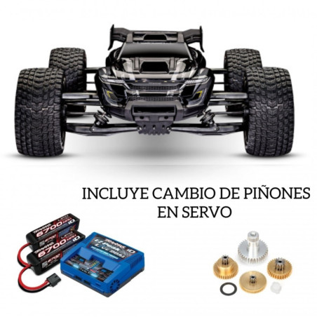 OFERTA TRAXXAS XRT 8S 1/5 BRUSHLESS,NEGRO+COMBO TRAXXAS 6700 4S DUAL+CAMBIO DE PIÑONES EN SERVO - Imagen 1
