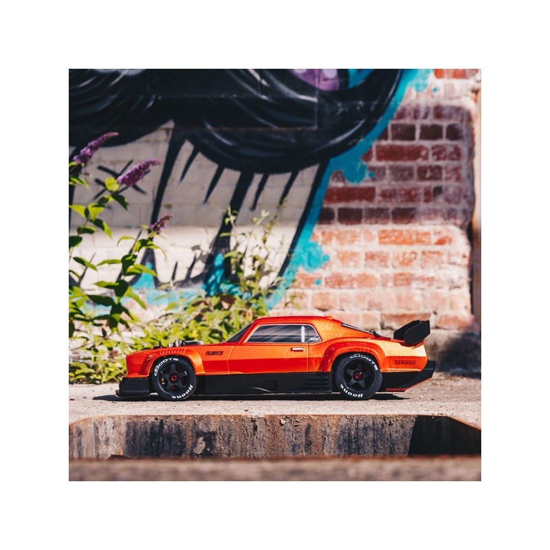 ARRMA FELONY 1/7 TODOS LOS CAMINOS MUSCLE CAR BRUSHLESS BLX 6S RTR NARANJA RCPROGRANADA.COM - Imagen 8
