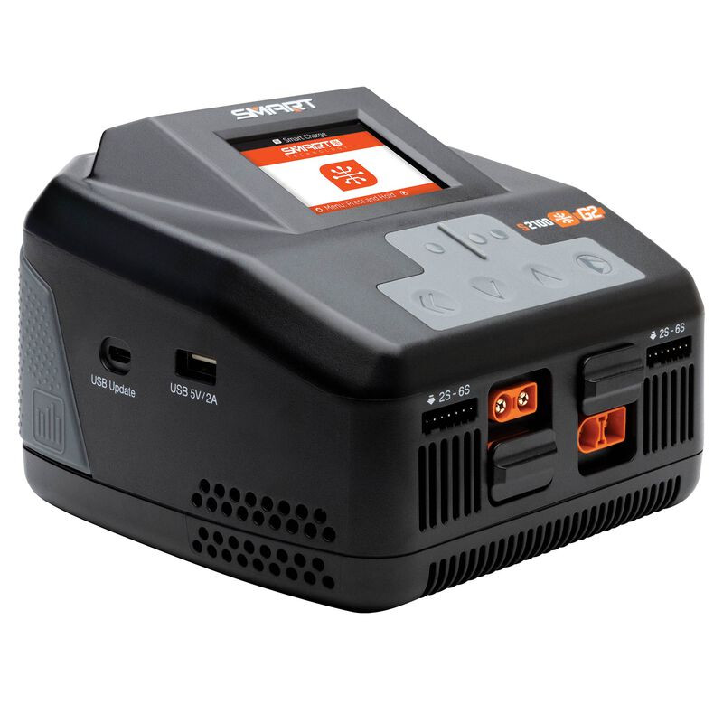 SPEKTRUM Cargador inteligente de CA S2100 G2 2x100W (cable UE) - Imagen 1
