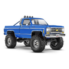 TRX-4M HIGH TRAIL CRAWLER CON CARROCERÍA DE CAMIONETA CHEVROLET K10 1979: CAMIONETA ELÉCTRICA 4WD A ESCALA 1/18, COLOR AZUL CHEY - Imagen 1