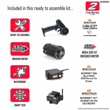 ARRMA 1/10 GORGON 2WD MEGA 550 MONSTER TRUCK ROJO RTR INCLUYE BATERIA Y CARGADOR - Imagen 7