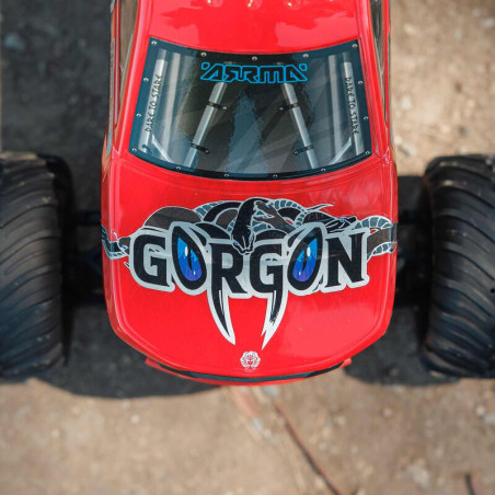 ARRMA 1/10 GORGON 2WD MEGA 550 MONSTER TRUCK ROJO RTR INCLUYE BATERIA Y CARGADOR - Imagen 4