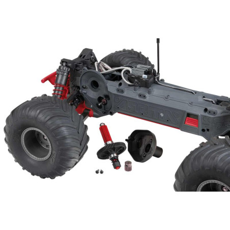 ARRMA 1/10 GORGON 2WD MEGA 550 MONSTER TRUCK ROJO RTR INCLUYE BATERIA Y CARGADOR - Imagen 24