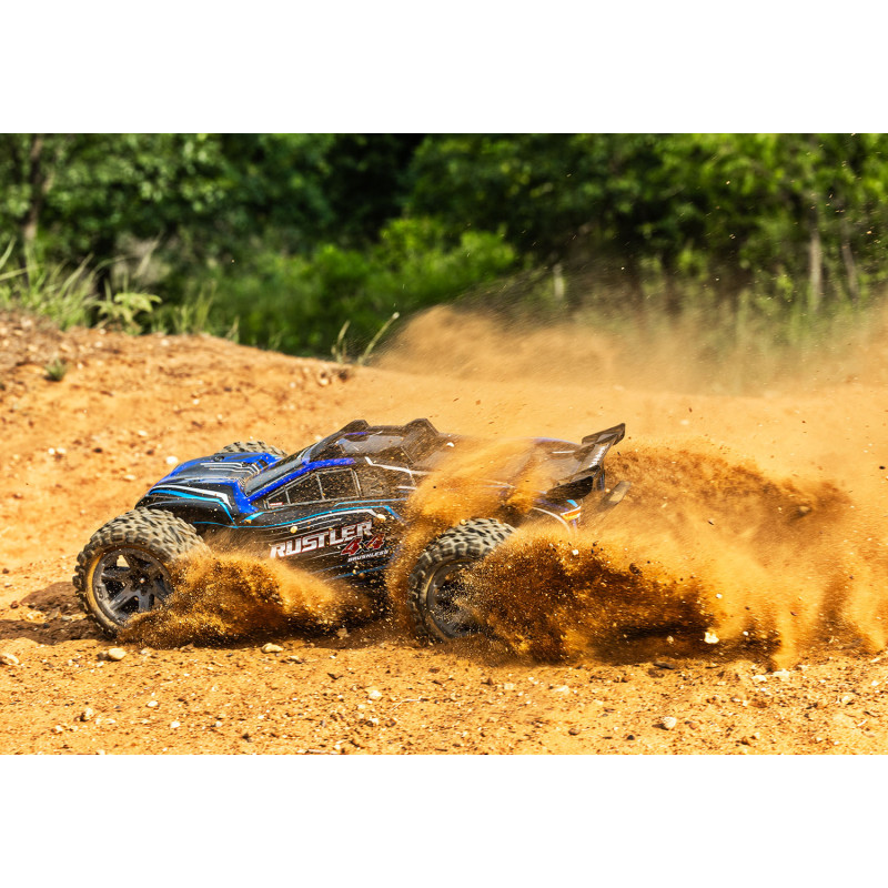 TRAXXAS RUSTLER 4X4 BL-2S BRUSHLESS: CAMIÓN ESTADIO 4WD TQ 2.4GHZ ESCALA 1/10 AZUL - Imagen 8