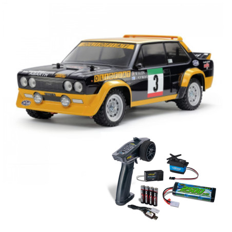TAMIYA KIT DE MONTAJE 1:10 RC Fiat 131 Abarth Olio Fiat MF-01X+SET ELECTRONICA PARA KIT TAMIYA - Imagen 1