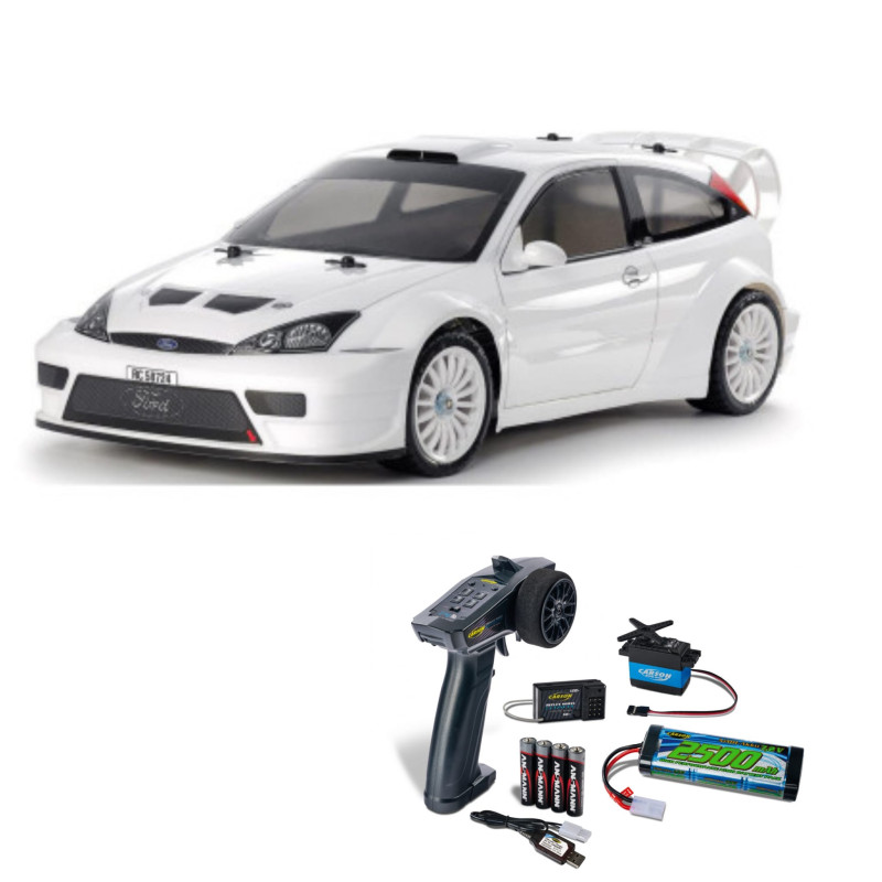 PACK TAMIYA 2003 FORD FOCUS RS CUSTO TT-02 KIT 1/10 4WD+SET ELECTRONICA PARA KIT TAMIYA - Imagen 1