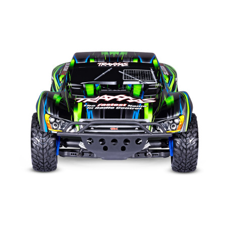 TRAXXAS SLASH 4X4 BL-2S BRUSHLESS: CAMIÓN ELÉCTRICO DE RECORRIDO CORTO 4WD ESCALA 1/10 TQ 2.4GHZ - VERDE 68154 DELANTERA - Imagen 10