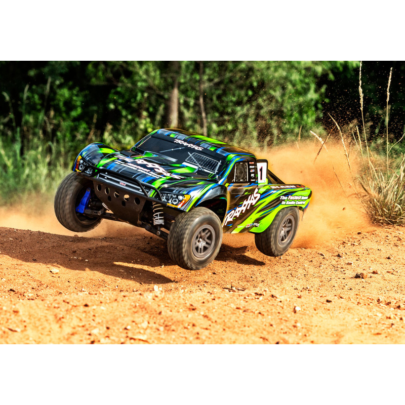 TRAXXAS SLASH 4X4 BL-2S BRUSHLESS: CAMIÓN ELÉCTRICO DE RECORRIDO CORTO 4WD ESCALA 1/10 TQ 2.4GHZ - VERDE 68154 ACCION - Imagen 11