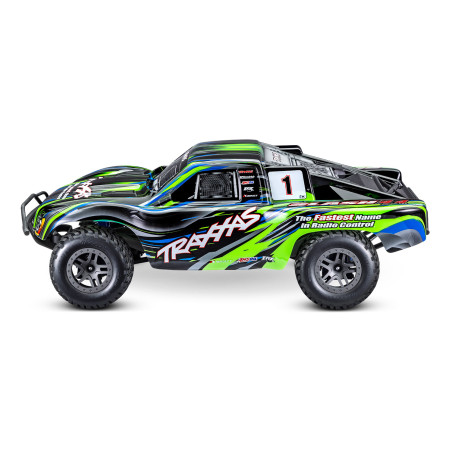 TRAXXAS SLASH 4X4 BL-2S BRUSHLESS: CAMIÓN ELÉCTRICO DE RECORRIDO CORTO 4WD ESCALA 1/10 TQ 2.4GHZ - VERDE 68154 LATERAL - Imagen 14