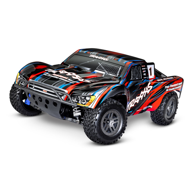 TRAXXAS SLASH 4X4 BL-2S BRUSHLESS: CAMIÓN ELÉCTRICO DE RECORRIDO CORTO 4WD ESCALA 1/10 TQ 2.4GHZ -ROJO - Imagen 1