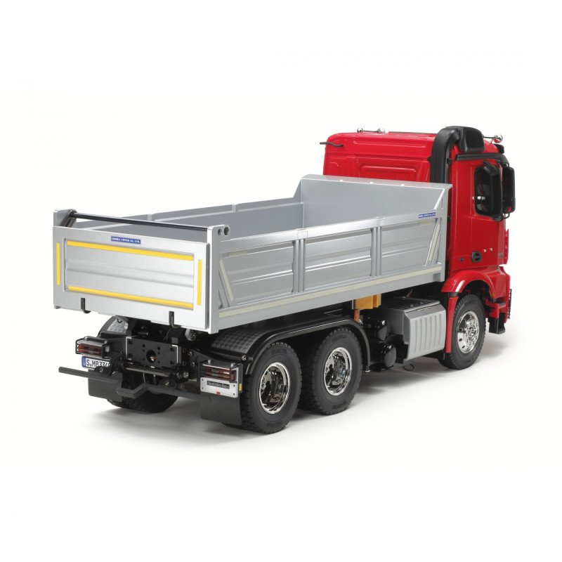 CAMION TAMIYA 1:14 RC MB AROCS 3348 VOLQUETE Rojo/Plata300056361DETRAS - Imagen 2