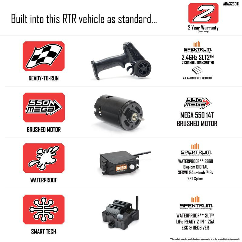 ARRMA 1/10 GORGON 4X2 MEGA 550 MONSTER TRUCK BRUSHED RTR AZUL+BATERIA Y CARGADOR - Imagen 8