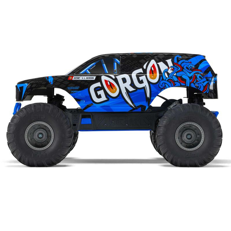 ARRMA 1/10 GORGON 4X2 MEGA 550 MONSTER TRUCK BRUSHED RTR AZUL+BATERIA Y CARGADOR - Imagen 4