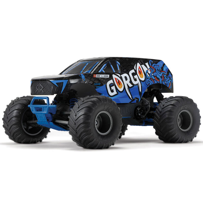 ARRMA 1/10 GORGON 4X2 MEGA 550 MONSTER TRUCK BRUSHED RTR AZUL+BATERIA Y CARGADOR - Imagen 2