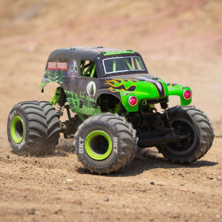 LOSI 1/18 Mini LMT 4X4 Cepillado Monster Truck RTR GRAVE DIGGER - Imagen 4