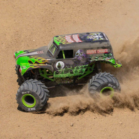 LOSI 1/18 Mini LMT 4X4 Cepillado Monster Truck RTR GRAVE DIGGER - Imagen 6