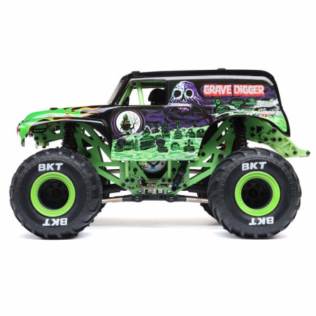 LOSI 1/18 Mini LMT 4X4 Cepillado Monster Truck RTR GRAVE DIGGER - Imagen 17