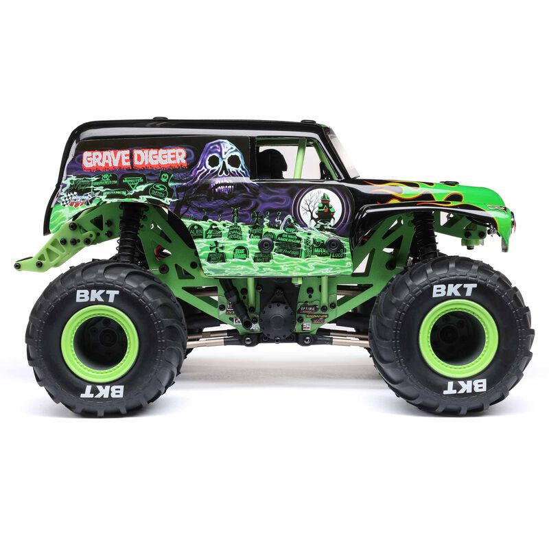 LOSI 1/18 Mini LMT 4X4 Cepillado Monster Truck RTR GRAVE DIGGER - Imagen 18