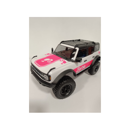TRAXXAS BRONCO EDICION BARBIE 1/18 TRX-4M Scale and Trail Crawler Ford Bronco 4WD Electric Truck with TQ BLANCO - Imagen 4