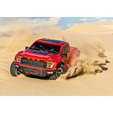 TRAXXAS FORD F-150 RAPTOR  4X4: CAMIONETA 4WD A ESCALA 1/10 CON TQI ROJO - Imagen 9