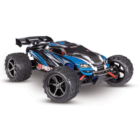 TRAXXAS E-REVO 1/16 4X4 USB, AZUL(INCLUYE BATERIA Y CARGADOR) - Imagen 1