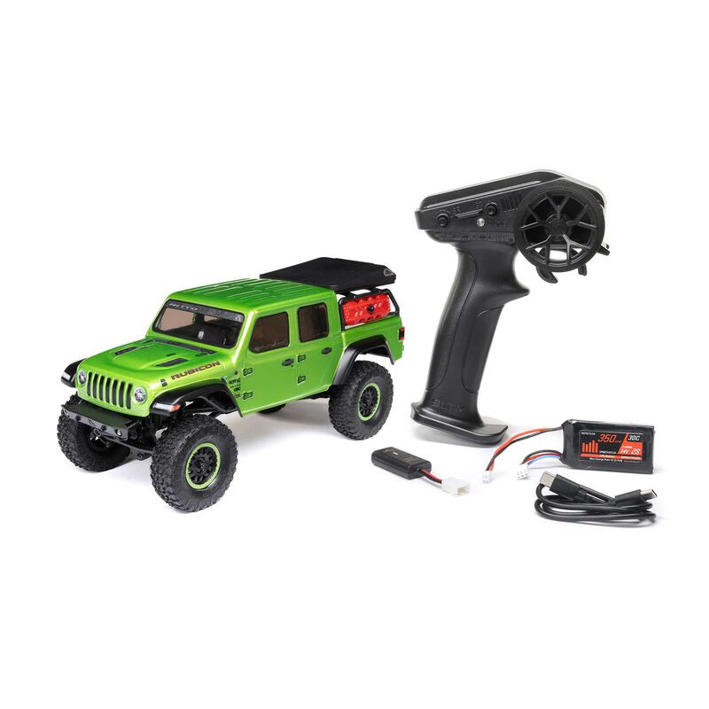 AXI00005V2T3AXIAL 1/24 SCX24 Jeep JT Gladiator 4WD Rock Crawler Cepillado RTR, Verde - Imagen 1
