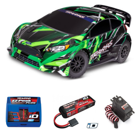 PACK TRAXXAS FORD FIESTA ST RALLY VXL 4WD+CAMBIO SERVO+LIPO 4000MAH 11,1V+CARGADOR TRAXXAS - Imagen 1