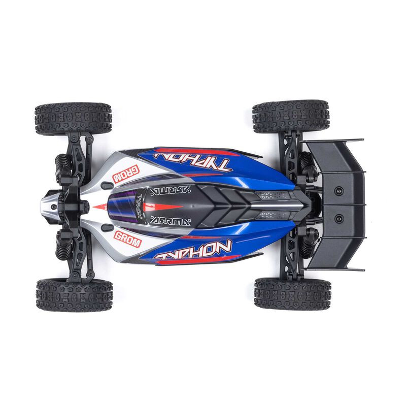 ARRMA TYPHON GROM MEGA 380 BUGGY RTR 1/18 4x4 BRUSHED CON BATERIA Y CARGADOR AZUL - Imagen 5