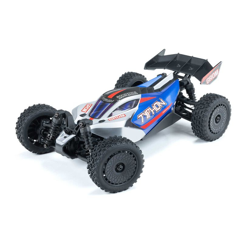 ARRMA TYPHON GROM MEGA 380 BUGGY RTR 1/18 4x4 BRUSHED CON BATERIA Y CARGADOR AZUL - Imagen 2