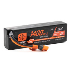 ✅​SPEKTRUM Batería LiPo inteligente G2 de 7,4 V, 1400 mAh, 2 S, 30 C: conector IC2 - Imagen 1