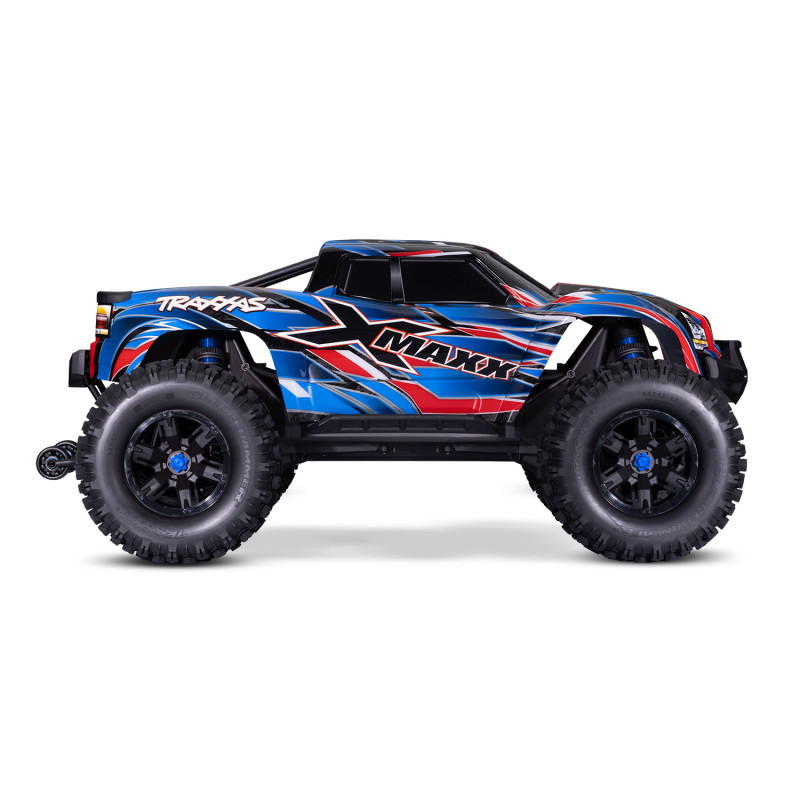 TRAXXAS XMAXX 4WD 8S CAMIÓN MONSTRUO BELTED 1/5 BRUSHLESS AZUL,(NEUMATICOS SLEDGEHAMMER CON CINTURON) - Imagen 3