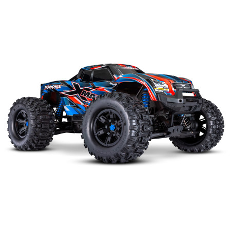 TRAXXAS XMAXX 4WD 8S CAMIÓN MONSTRUO BELTED 1/5 BRUSHLESS AZUL,(NEUMATICOS SLEDGEHAMMER CON CINTURON) - Imagen 1