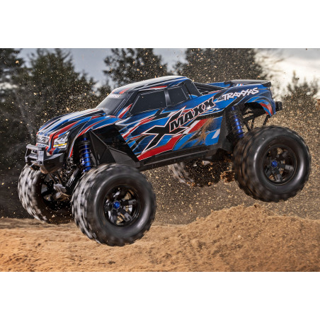 TRAXXAS XMAXX 4WD 8S CAMIÓN MONSTRUO BELTED 1/5 BRUSHLESS AZUL,(NEUMATICOS SLEDGEHAMMER CON CINTURON) - Imagen 7