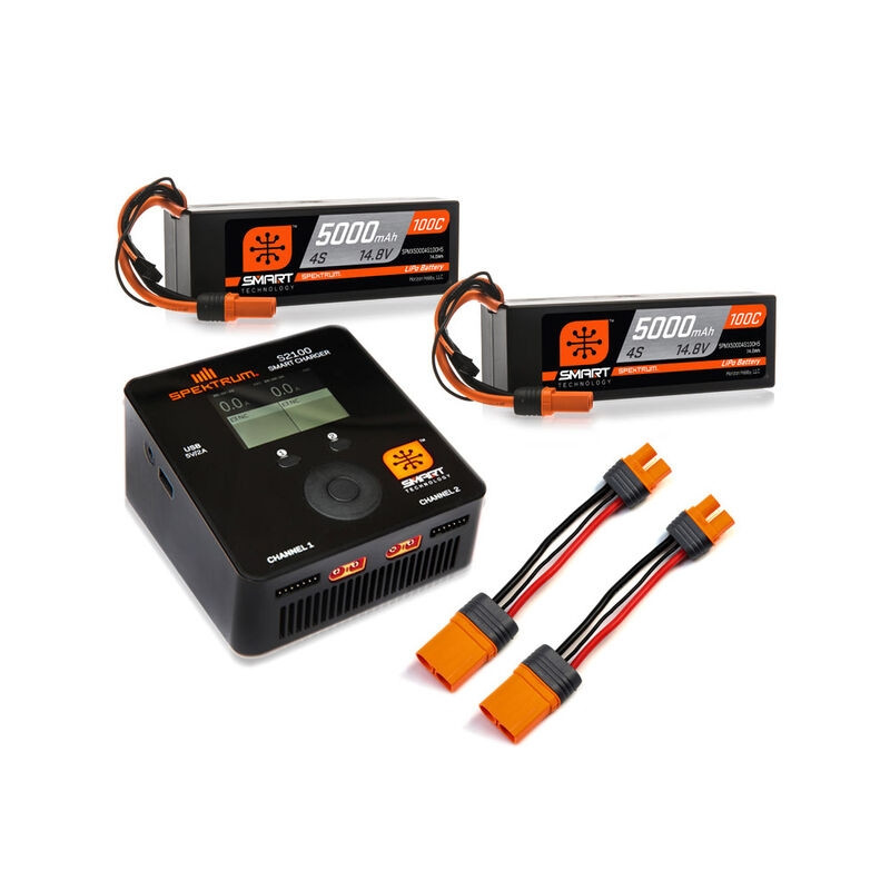 PACK LOSI 1/8 8IGHT-XE 4X4 BUGGY RTR+COMBO SPEKTRUM SMART LIPO 5000MAH 100C 14.8V 4S X 2 CAJA DURA IC5 LOS04018LOSI 1/8 8IGHT-XE - Imagen 3
