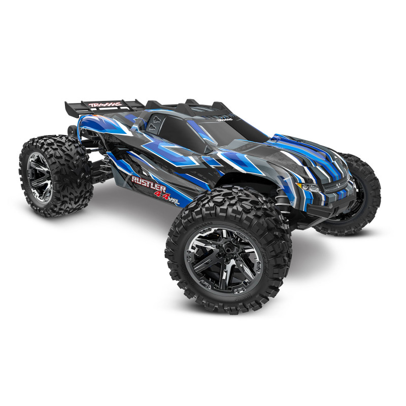 PACK  TRAXXAS RUSTLER 4X4 VXL HD TQi TSM AZUL RTR 1/10+PAQUETE COMPLETO BATERIA Y CARGADOR 3S - Imagen 2